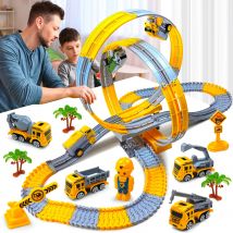 Bambini Pista Elettrica Giocattolo Auto Ingegneria Minin Auto Set Bambini Puzzle Ragazzo Giocattoli Pista Auto Anti-gravità Pista Treno Regalo per Il Capretto