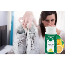 Polvere per piedi profumata al limone fresco, permettendo i piedi per goderti la respirazione naturale