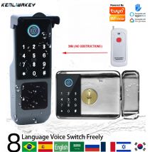 Tuya Wifi Smart Lock Outdoor wasserdicht Finger abdruck biometrische digitale Schloss Ttlock App Karte schlüssel lose elektronische Smart Türschloss