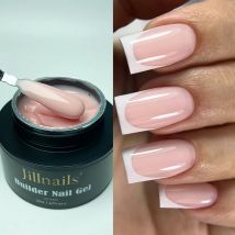 Jillnails 50g Nude Pink Builder Gel per unghie French Pink Nails UV LED Autolivellante Scolpire Unghie in gel Forma Estensione da costruzione