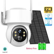 ICSEE 4MP HD Solar PTZ Wifi Kamera Bunte Nachtsicht Zwei-wege Audio PIR AI Erkennen Im Freien Wasserdichte Solar Sicherheit Kamera