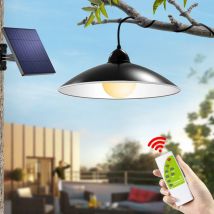intelamp 4000 mAh Solar-Pendelleuchten für den Innen- und Außenbereich mit Fernbedienung, Tag-/Nachtmodus, 16,4 Fuß lange Hängebeleuchtung für Scheunen, Hühnerställe