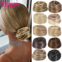 Syntetyczny kok z włosów Kobieta Prosta Updo opaska do włosów Elastyczna gumka Chignon Doczepki do włosów Opaski do włosów Naturalna treska fo