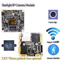 Bezprzewodowy moduł kamery IP 5MP Starlight z obiektywem otworkowym Mini Wifi karta bezpieczeństwa wideo Camhi APP kompatybilny z ONVIF RTSP Audio
