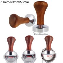 51mm 53mm 58mm Espresso Tamper Kawa Barista Płaska Podstawa Do Kawy Tampery Z Drewnianym Uchwytem