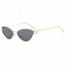 Senior Luxury Brand Designer Metal Small Frame Cat Eye Sunglasses Women Men Fashion Retro Personality Travel Sunglasses UV400
