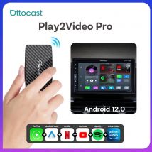 Ottocast Play2video Pro Samochodowy Android Ai Box Bezprzewodowy Adapter CarPlay Android Auto dla Aplikacji Netflix, Pojedynczy WiFi, Plug and Play