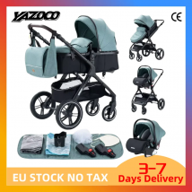 Cochecito de Bebé 3 en 1 con Asiento de Auto y Cesta para Dormir, Cochecito Ligero para Bebés, Cochecito Multifuncional, Cochecito Compacto Plegable