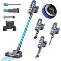 Homore 600W 56KPA Potente aspirapolvere senza fili portatile con luce colorata a LED Modalità di aspirazione intelligente Funzione autoportante