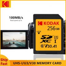 Scheda SD KODAK classe ad alta velocità 10 256GB 128GB 64GB V30 carte scheda di memoria sd schede SD Full Size per fotocamera