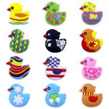 12-100PCS Cartoon Tier Ente PVC Schuh Charms Für Clog Pins DIY Designer Stil Sandalen Schuhe Dekoration Zubehör urlaub Geschenk