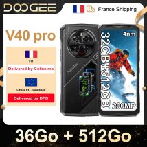 Doogee V40 Pro Smartphone robusto 36 GB + 512 GB MTK Dimensión 7300 4nm 8680mAh 33W 200MP 6.78''