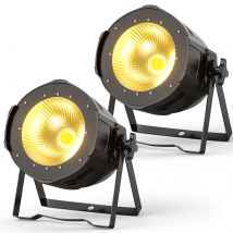 U'King 2PCS 100W COB LED Par Light Alluminio Controllo DMX Bianco caldo/freddo LED Effetto luce scenica per DJ Concerto Festa di nozze