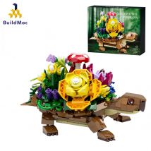 510 stücke Schildkröte Pflanzer Blumentöpfe Modell Kit Tier Pflanzer Bausteine Blumentöpfe Ziegel Spielzeug für Kinder Geburtstag Geschenke