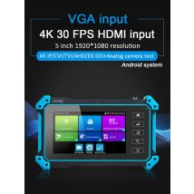 NOYAFA 5.4inch CCTV IPC Tester 8MP AHD CVI TVI Camera Tester VGA HDMI Input IPC715 Camera Security Monitoring Network Cable Test