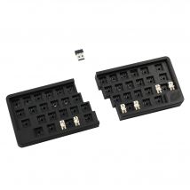 YMDK 40 % 2,4 GHz kabellose geteilte Tastatur, ergonomisch, individuell, DIY, programmierbar, Hot-Swap-fähig, unterstützt Fläschchen
