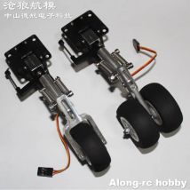 RC Flugzeug Teil 105mm -165mm Nase einziehbare Doppel feder kniend Fahrwerk Eva Rad für 3-5kg Flugzeug Flugzeug DIY Modelle