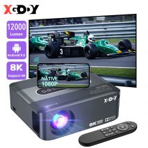 XGODY Proiettore Full HD 1080P WiFi LCD LED 8K Video Movie Beam Proiettore Android Home Theater Cinema Beamer 2GB 16GB X1 Grigio