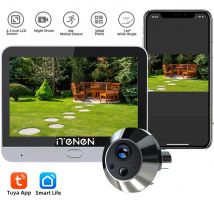 Smart Life Home Security Wireless 2,4G Wifi 3MP Gucklöcher Tür Auge Tuya PIR erkennung Video Tür Kamera mit 4,3 zoll Bildschirm