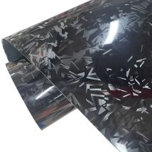 PET Gloss Shadow Black Forged Carbon Fiber Vinyl Wrap Film Sheet mit Air Release Selbstklebender Aufkleber Car Wrapping Sticker