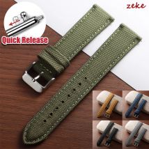 20mm 22mm wasserdichtes Segeltuch-Uhrenarmband, zweiseitiges Nylon-Armband, Herren-Schnellverschluss-Armband für Samsung Galaxy Watch 7/6/5/4