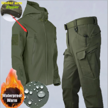 Męskie wodoodporne kurtki turystyczne Outdoor Softshell garnitury wodoodporne spodnie kamuflażowe