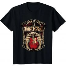 I Know It's Only Rock and Roll T-Shirt Print Tops Women Summer Fashion Casual Tops Clothing Tee Graphic Ropa Mujer