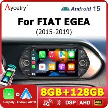 Kabelloses Carplay Android 15 Auto-Stereo 2-DIN Autoradio Bildschirm für FIAT TIPO EGEA 2015-2019 Autoradio Multimedia-Player 4G LTE