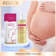 EELHOE Vitamin E Hautpflegeöl, entfernt Schwangerschaftsdehnungsstreifen, postpartale Pflege, elastisches, hautstraffendes Kollagen-Körperpflegeöl, 100 ml