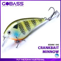 GOBASS Schwimmende Rasselnde Crankbait Wobbler Minnow Jerkbait 65mm 10g Künstliche Harte Swimbait Für Bass Barsch Hecht Angeln lockt