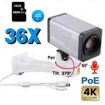 4K 8MP con SONY IMX415 telecamera di sicurezza di sorveglianza H.265 Auto 36X Zoom PoE IP PTZ Box supporto per telecamera protocollo Hikvision TF