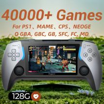 NUOVO Project X Console per videogiochi tascabile portatile 128G Schermo IPS da 4,3 pollici Doppio altoparlante 40000+ giochi per PS1 MAME CPS Regalo per bambini