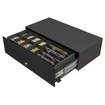 APG Cajón para monedas Micro – A Acero Negro - Bandejas para cajones portamonedas (453 mm, 224 mm, 130 mm, 24 V)