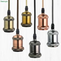 Vintage Lamp Socket Edison Screw lamp Holder E27 E26 Bulb Bases Edison Light Bulb 90-265V Industrial Hanging Lamp Home For decor