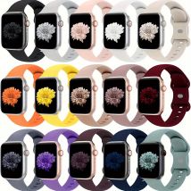 15 Stück/Packung Armband für Apple Watch 38 40 41 42 44 45 49 mm Band Ersatz-Silikonarmband für iWatch 8 7 6 5 4 3 2 1 SE Utral