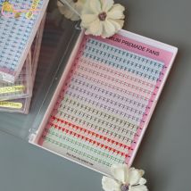 320 farbige vorgefertigte Volumen-Wimpernfächer 6D 10D ROSA BLAU BRAUN Premium Koreanische PBT-Wimpernverlängerung für Cosplay-Make-up