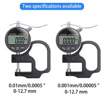 0,01/0,001 mm 0–12,7 mm elektronisches Dickenmessgerät LCD-Display Hochpräzises digitales Mikrometer-Dickenmessgerät