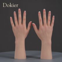 Dokier Materiale siliconico realistico Mani femminili Modello Manichino femminile in silicone realistico per esposizione di gioielli artistici a mano
