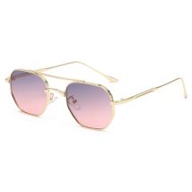 Wandern Retro Doppel Brücken Pfirsich Pilot Anti Licht Gläser Frauen Männer Designer Luxus Metall Rahmen Shades Neue Mode Brillen