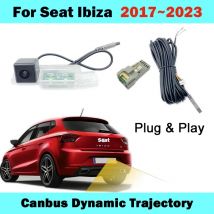 HICAMRUI Rear Reverse Camera for Seat Ibiza 6F KJ1 2023 2022 2021 2020 2019 2018 2017 Canbus Dynamic Trajectory without coding