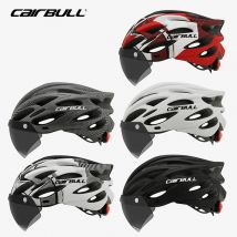 Leichter Fahrradhelm MTB Mountain Road Bequeme atmungsaktive LED-Sicherheits-Fahrradhelme Männer Frauen Abnehmbare Schutzbrille 54–62 cm