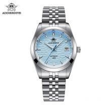 Addiesdive 39mm mechanische Uhr Edelstahl Luxus Automatik uhren blau/weiß Zifferblatt Uhren 100m Tauchen ad2118 Armbanduhren
