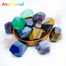 Natürliche Kristall Unregelmäßige Geometrie Abschnitt Amethyst Rosenquarz Mehrseitige Polieren Desktop Stein Handwerk Hause Dekoration
