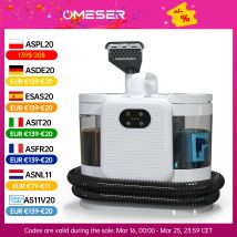 OMESER 1650W Aspirapolvere a vapore Ultra-forte 15KPa Potenza di aspirazione 4 modalità di pulizia per peli di animali domestici Divano Accessori auto Donna Casa