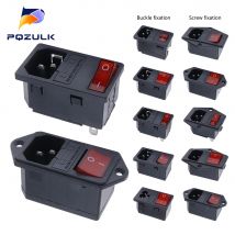 Electrical Power Socket 250V DB-8-8 AC-14-F16 C-14-F19 KCD1/KCD3/KCD4/KCD5 Rocker Switch with 10A Fuse