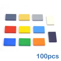 100PCS DIY Bausteine Dünne Figur Ziegel Glatte 2x3 Punkte Pädagogisches Kreative Größe Kompatibel Mit Marke Spielzeug für Kinder