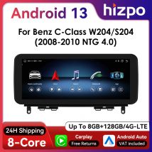 10,25 Zoll Hizpo Android-Autoradio für Mercedes Benz W204 S204 2018–2010 C-Klasse NTG4.0 Intelligentes System RDS DSP GPS AUX CarPlay