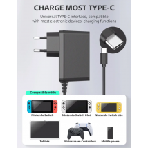 Schnellladung 15V EU/US-Stecker AC-Adapter Ladegerät für Nintendo Switch OLED Travel Home Charging Typ C USB-Netzteil für Switch