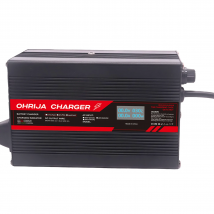 54.6V 5A Smart Charger for 13S 48V Lithium Battery LED Indicator, Fireproof Shell Over Current/Voltage/Short Circuit Protection