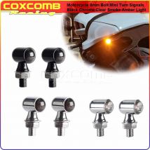 Nero Chrome Street Bike Cafe Racer LED Proiettile Mini Indicatore di direzione Lampeggiante Luce per Harley Scrambler Honda Kawasaki Yamaha Lampeggiatore